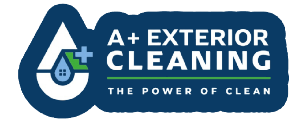 A Plus Exterior Cleaning logo Blue
